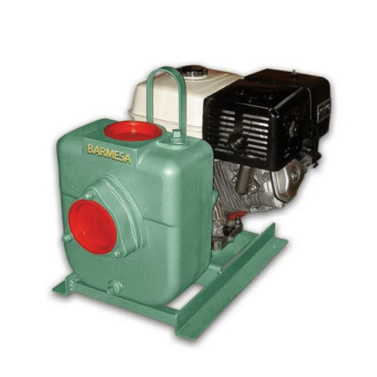 MODELO 22M-GX390 CON RUEDAS DE FIERRO BARNES BOMBA AUTOCEBANTE MOTOR A GASOLINA HONDA