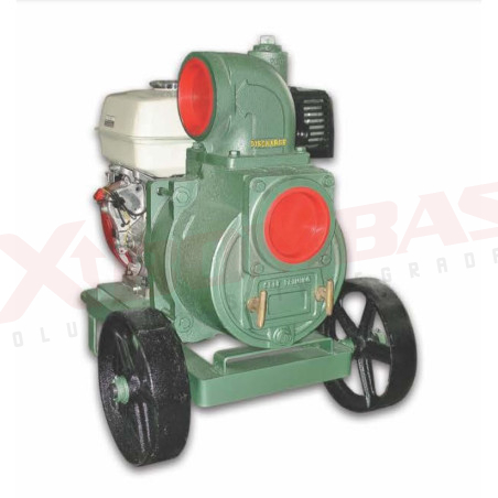 MODELO 4ATS-GX390 EN BASE CON RUEDAS DE FIERRO BARNES BOMBA AUTOCEBANTE TRAGASÓLIDOS MOTOR A GASOLINA HONDA