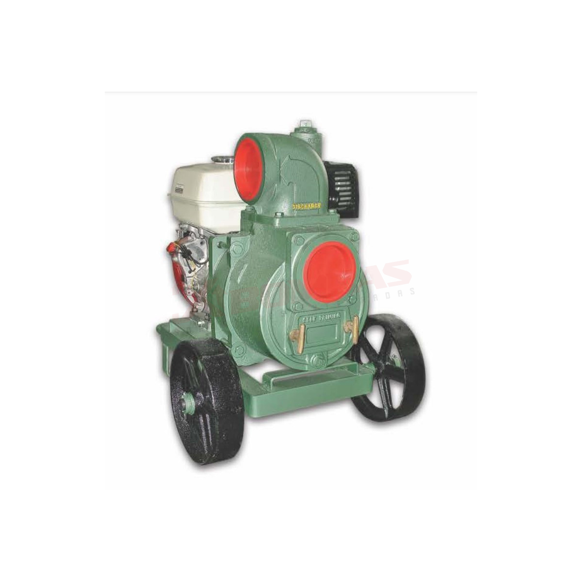 MODELO 4ATS-GX390 EN BASE CON RUEDAS DE FIERRO BARNES BOMBA AUTOCEBANTE TRAGASÓLIDOS MOTOR A GASOLINA HONDA