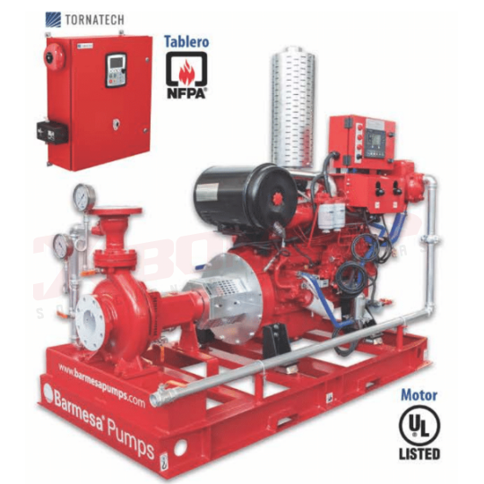 MODELO EH80-50-250/HE490-52 BARNES EQUIPOS CONTRAINCENDIO SERIE ECI-UL
