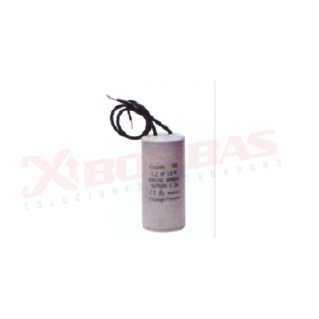 0725 F&Q CBB60/C/120uf/250V CAPACITOR CONTINUO Y ARRANQUE, REDONDO CON CABLE