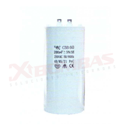0827 F&Q CBB60/T/200uf/250V CAPACITOR CONTINUO Y ARRANQUE, REDONDO CON TERMINAL