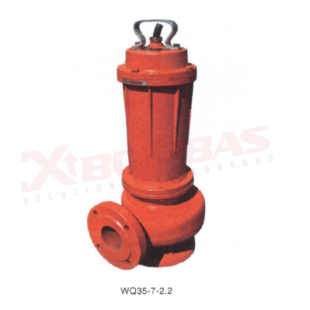 1236 F&Q WQ9-22-2.2 BOMBA SUMERGIBLE AGUA SUCIA 3HP 3FASES