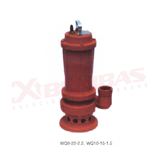 1299 F&Q WQ10-15-1.5 BOMBA SUMERGIBLE AGUA SUCIA 2HP 3FASES