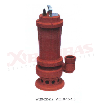 1299 F&Q WQ10-15-1.5 BOMBA SUMERGIBLE AGUA SUCIA 2HP 3FASES