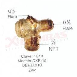 1810 F&Q DXF-15 CHECK BRONCE PARA COMPRESOR