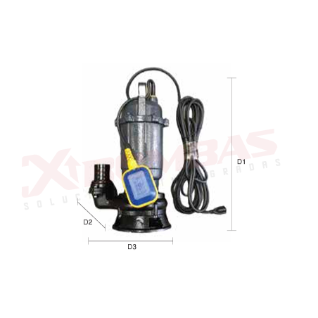 2414 F&Q WQD6-16-0.75 BOMBA SUMERGIBLE AGUA TURBIA