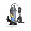 2414 F&Q WQD6-16-0.75 BOMBA SUMERGIBLE AGUA TURBIA