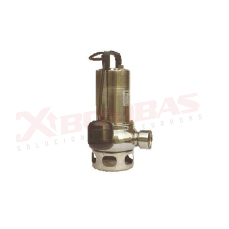 2473 F&Q WSD75/35 BOMBA SUMERGIBLE LÍNEA ACERO INOXIDABLE AGUA LIMPIA Y TURBIA SIN SÓLIDOS