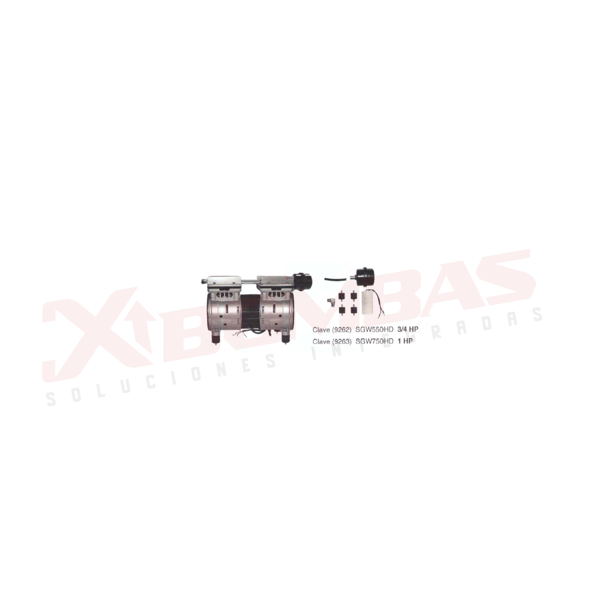 9262 F&Q SGW550HD COMPRESOR DE AIRE LIBRE DE ACEITE