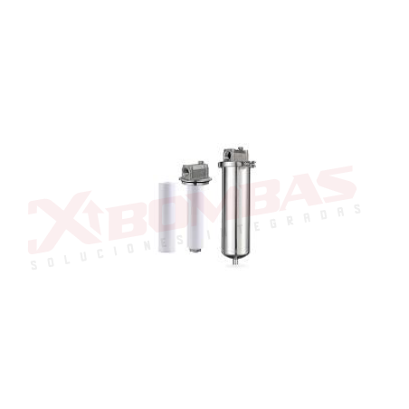 T3-304-10, WATER TEC, HYDROSCIENTIFIC SERIE T - PORTAFILTRO 10" Y 20" ACERO INOXIDABLE