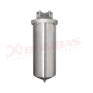 HF4510SS-10, WATER TEC, HYDROSCIENTIFIC SERIE HF45SS - PORTAFILTRO 10" Y 20" ACERO INOXIDABLE