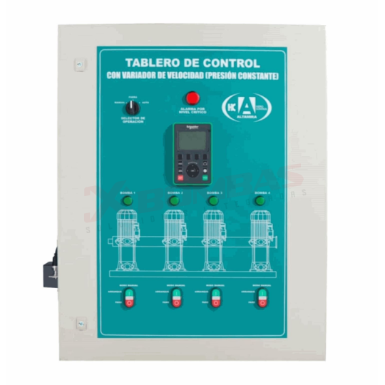 TASA4 7.53230VV, VDE, TABLERO CUADRUPLEX ALTERNADOR-SIMULTANEADOR CON VARIADOR DE FRECUENCIA