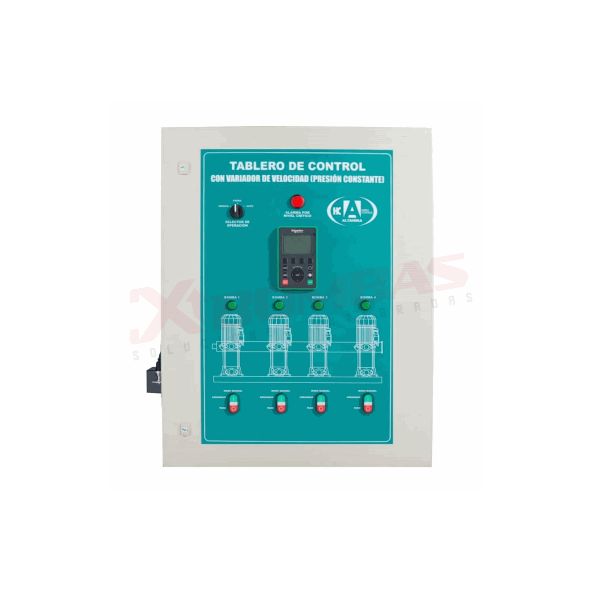 TASA4 7.53230VV, VDE, TABLERO CUADRUPLEX ALTERNADOR-SIMULTANEADOR CON VARIADOR DE FRECUENCIA