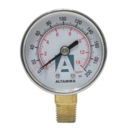 MAN0-200G, VDE, MANÓMETRO CON GLICERINA