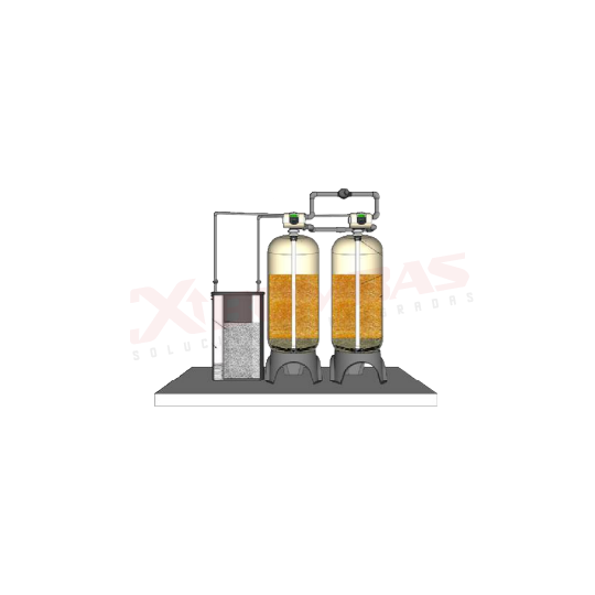 MODELO 81313-64 MASSTERCAL SF-TWIN-4200 WS 3 MT TANQUE FIBRA DE VIDRIO VALVULA CLACK WS2H/WS3