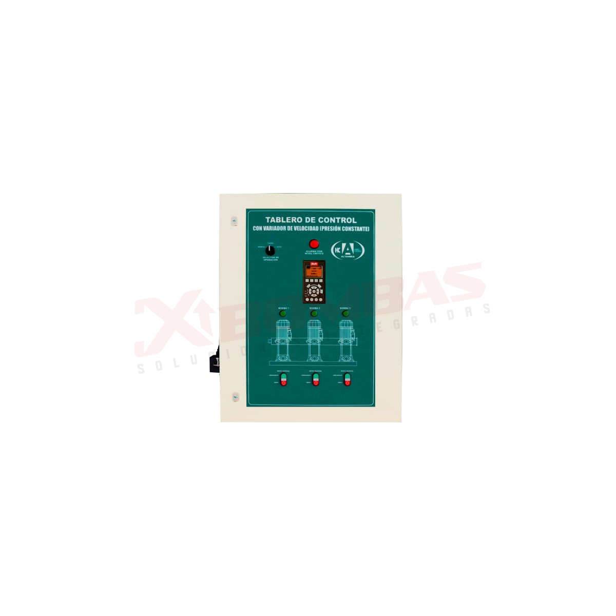TASA3 7.53220VV, VDE, TABLERO TRIPLEX ALTERNADOR-SIMULTANEADOR PARA SISTEMA CÁRCAMO