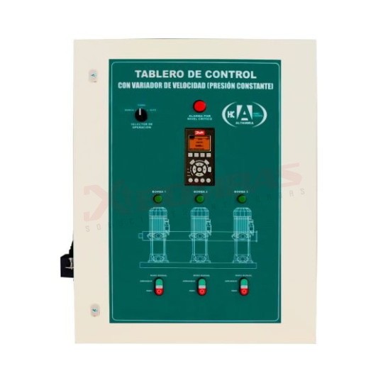 TASA3 7.53220VV, VDE, TABLERO TRIPLEX ALTERNADOR-SIMULTANEADOR PARA SISTEMA CÁRCAMO
