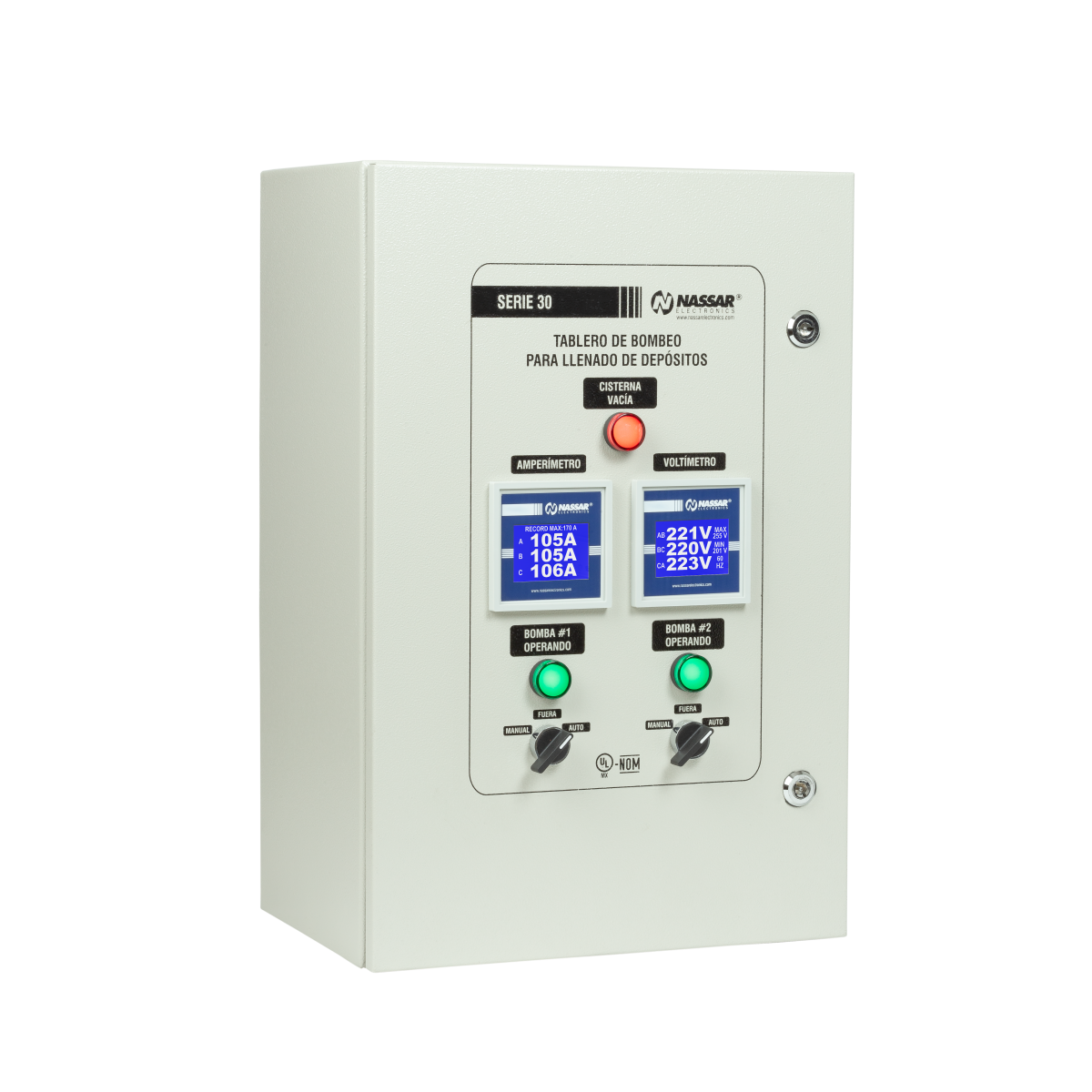MODELO 30-01-10-440 NASSAR TABLERO DE CONTROL PARA CISTERNA-TINACO