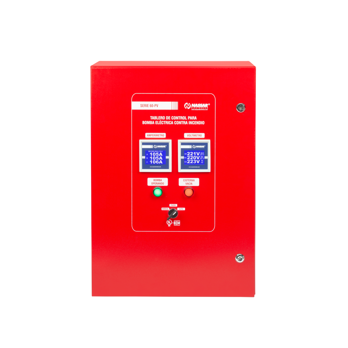 MODELO 60-VR-125-440 NASSAR TABLERO PARA BOMBA CONTRA INCENDIO CON MOTOR ELECTRICO A VOLTAJE REDUCIDO
