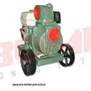 MODELO 4ATS-350447 EN BASE CON RUEDAS DE FIERRO BARNES BOMBA AUTOCEBANTE TRAGASÓLIDOS MOTOR A GASOLINA