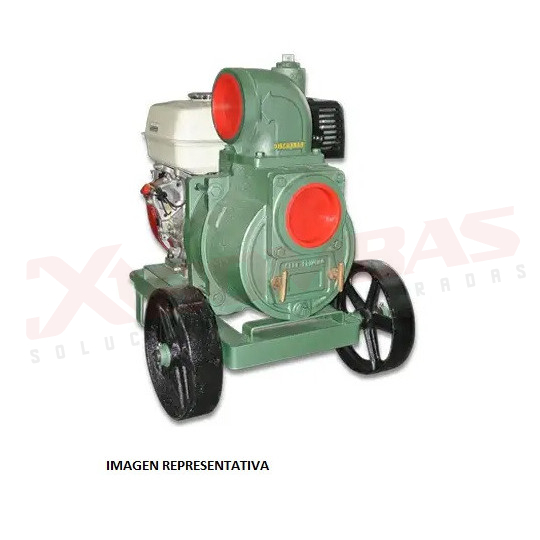 MODELO 4ATS-CH18 EN BASE DE ACERO SIN RUEDAS BARNES BOMBA AUTOCEBANTE TRAGASÓLIDOS MOTOR A GASOLINA