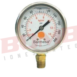 ACCESORIO 31120001E1 BARNES MANÓMETRO 4", 0 - 100 PSI, 1/4" NPT